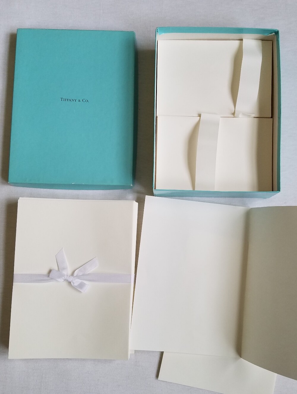 TIFFANY & CO Paper Stationary Set Watermark 50 Sheets / 50 Envelopes